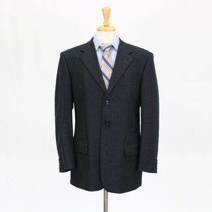 Luca D'Altieri 42R Gray Solid 3-Button Sport Coat Blazer Jacket V608